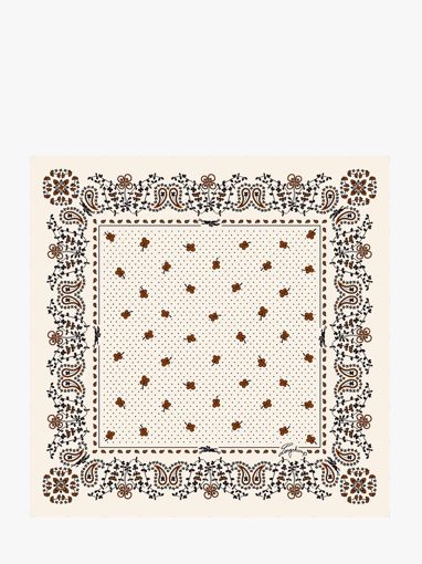 Longchamp Soie gots Scarf Brown