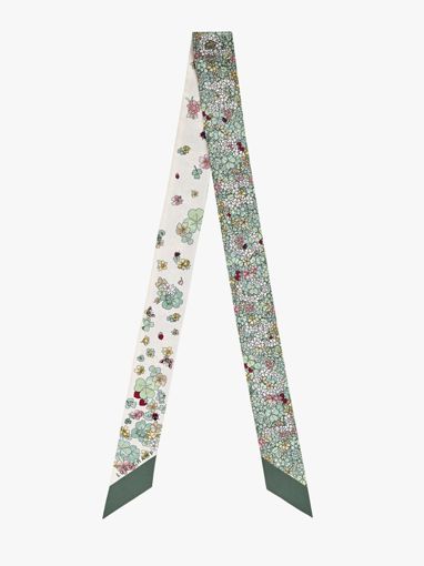 Longchamp Soie gots Scarf Green