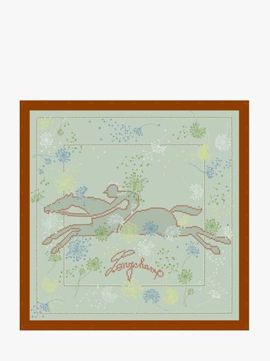 Longchamp Soie gots Scarf Green