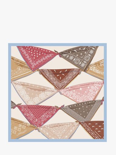 Longchamp Soie gots Scarf Blue