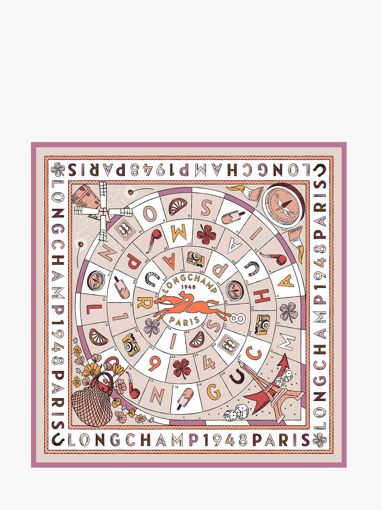 Longchamp Soie gots Scarf Pink