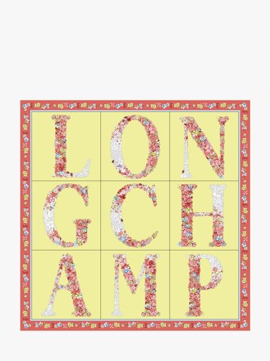 Longchamp Soie gots Scarf Yellow