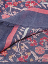Foulard Gerard pasquier Bleu foulard P25106-vue-porte