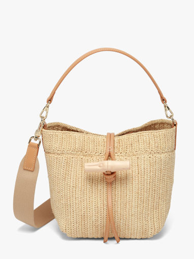 Longchamp Le roseau raphia Sacs port� travers Beige