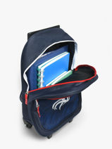 1 Compartment Wheeled Schoolbag Federat. france football Blue fff 25BX204R-vue-porte