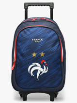 Sac A Dos � Roulettes 1 Compartiment Federat. france football Bleu fff 25BX204R