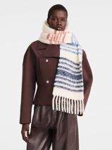 Longchamp Echarpe 80% wp 20%pa Scarves Beige-vue-porte