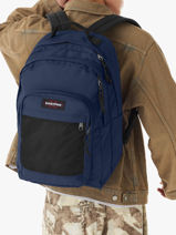 Sac � Dos 2 Compartiments + Pc 15" Eastpak Bleu authentic EK0A5BKS-vue-porte
