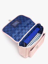 Cartable 1 Compartiment Caramel et cie Rose boheme FI-vue-porte
