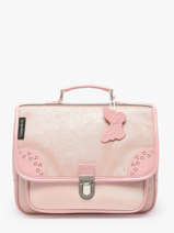 Cartable 1 Compartiment Caramel et cie Rose boheme FI