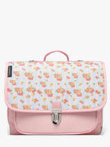 2-compartment Satchel Caramel et cie Pink boheme FI