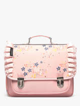 Cartable 2 Compartiments Caramel et cie Rose boheme FI