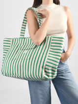 Shoulder Bag Beach Cotton Marco Blue beach S1285-vue-porte
