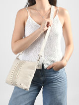 Shoulder Bag Bandol Cotton Les tropeziennes Beige bandol TZ02-vue-porte