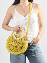 Crossbody Bag Mediterranee Paper Les tropeziennes Yellow mediterranee TZ03-vue-porte