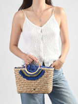 Shoulder Bag Monaco Straw Les tropeziennes Beige monaco TZ01-vue-porte