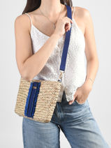Sac Bandouli�re Monaco Paille Les tropeziennes Beige monaco TZ02-vue-porte