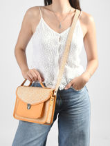 Sac Melle George Orangeade Cuir Paul marius Orange orangeade GEORGORA-vue-porte