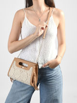 Shoulder Bag Antibes Cotton Les tropeziennes Beige antibes TZ02-vue-porte