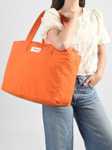 Shoulder Bag C�lestins Recycled Coton Rivedroite Orange timeless CELESTIM-vue-porte