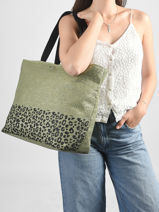 Sac Port� �paule Kailani Papier Les tropeziennes Jaune kailani TZ01-vue-porte