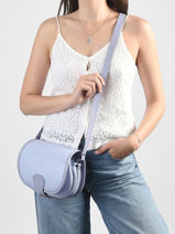 Shoulder Bag Le Boh�mien Lavande Leather Paul marius Blue lavande BOHEMLAV-vue-porte