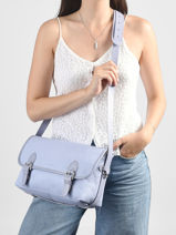 Shoulder Bag Loulou Lavande Leather Paul marius Blue lavande LOULOLAV-vue-porte