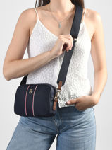 Shoulder Bag Popette Nylon Tommy hilfiger Blue popette AW17710-vue-porte