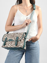 Raffia And Leather Loulou Crossbody Bag Paul marius Multicolor raphia LOULORAP-vue-porte