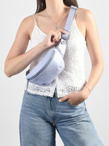 Sac Banane Lavande Cuir Paul marius Bleu lavande BANASLAV-vue-porte