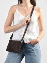 Leather Crossbody Bag Heritage Biba Brown heritage KA9-vue-porte