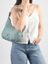 Shoulder Bag Heritage Leather Biba Blue heritage BT29-vue-porte