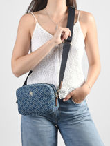 Sac Bandouli�re Popette Coton Tommy hilfiger Bleu popette AW18610-vue-porte