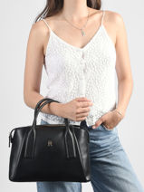 Satchel Th Essential Tommy hilfiger Black th essential AW18532-vue-porte