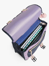 2-compartment Wheeled Schoolbag Milky kiss Violet blossoming beauty 1472-vue-porte