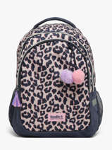 2-compartment Backpack Milky kiss Beige leopard luxe 1361