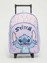 Sac A Dos � Roulettes 1 Compartiment Lilo & stitch Violet spring smiles 2105