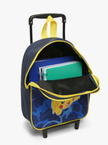 Sac A Dos � Roulettes 1 Compartiment Pokemon Bleu pokemon & friends 26KK204F-vue-porte