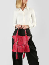Sac Port� Main 150 Ans Lancel Rouge 150 ans A14097-vue-porte