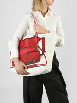 Sac Port� �paule 150 Ans Lancel Rouge 150 ans A14372-vue-porte