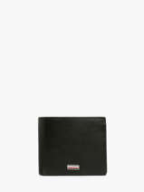 Portefeuille Cuir Tommy hilfiger Noir central AM14497