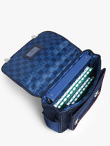 Cartable 2 Compartiments Caramel et cie Bleu boheme FI-vue-porte