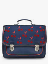 2-compartment Satchel Caramel et cie Blue boheme FI