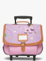 2-compartment Wheeled Satchel Tann's Violet les fantaisies f 42195