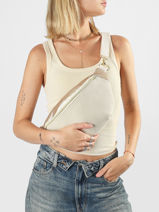 Sac Banane Ines de laure Beige velours 1685186-vue-porte