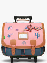 2-compartment Wheeled Satchel Tann