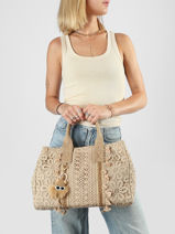 Sac Port� Main Boheme Miniprix Beige boheme A621-vue-porte