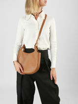 Longchamp Le foulonn� Messenger bag Brown-vue-porte