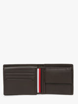 Portefeuille Cuir Tommy hilfiger Marron central AM14497-vue-porte