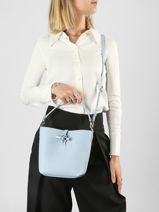 Longchamp Le roseau Sacs port� travers Bleu-vue-porte